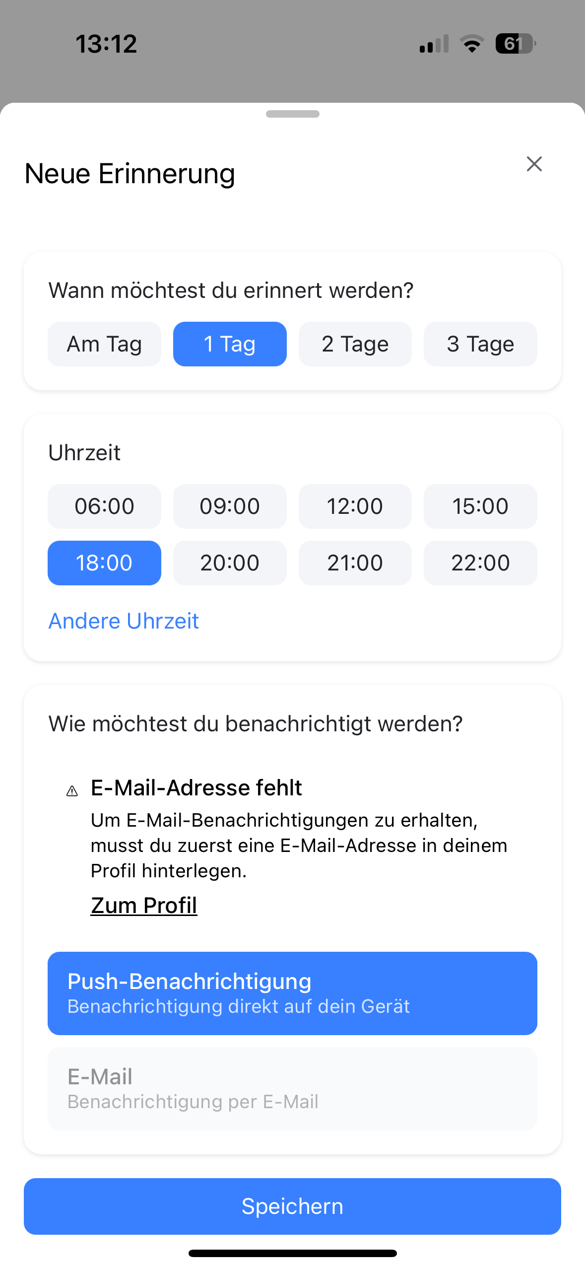 TonnenBuddy App Screenshot 4 - Benachrichtigungen
